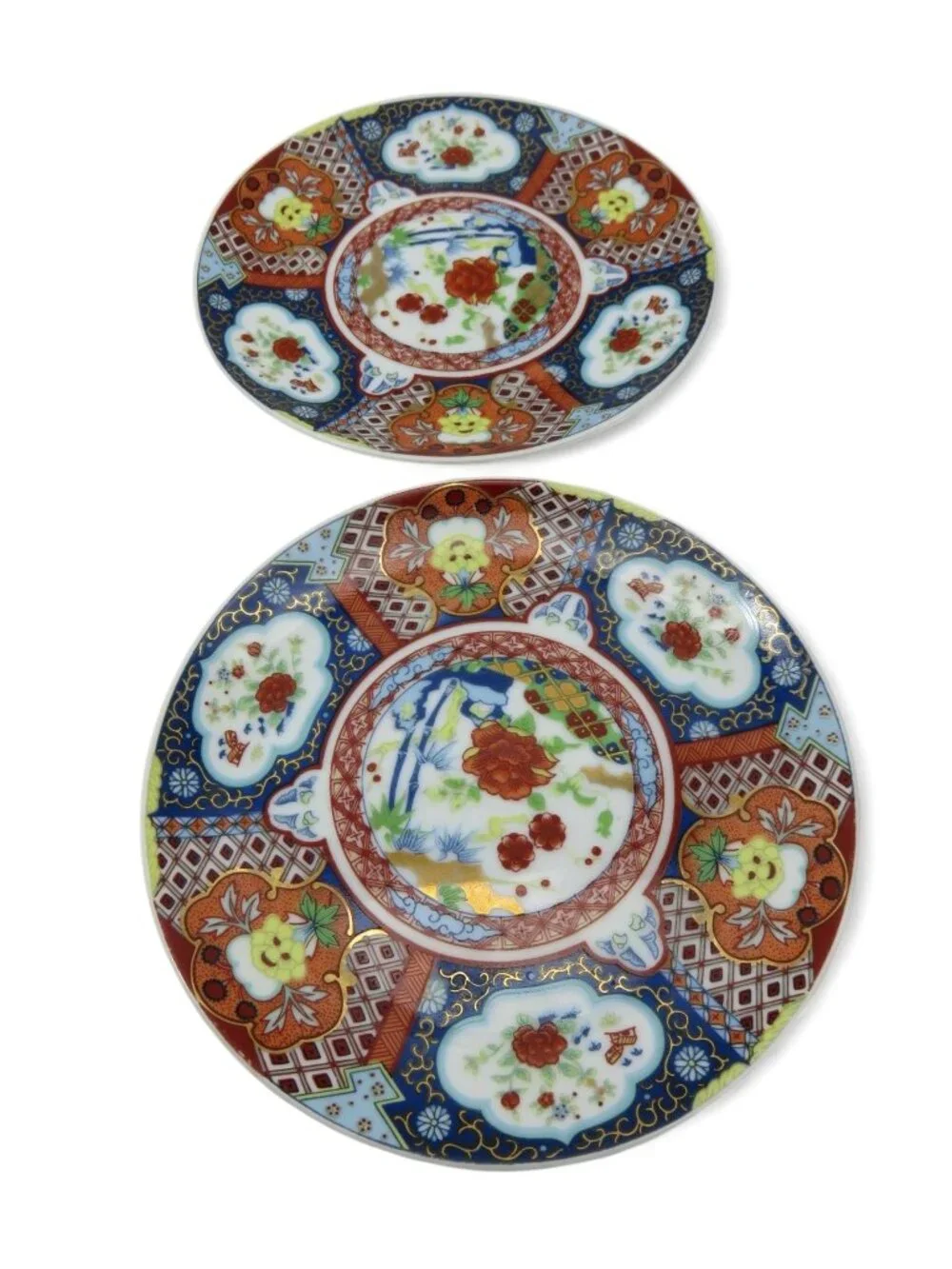 Tajimi China Imari Floral Plate Set of 2 Japan Vintage 6" - Picture 2 of 10